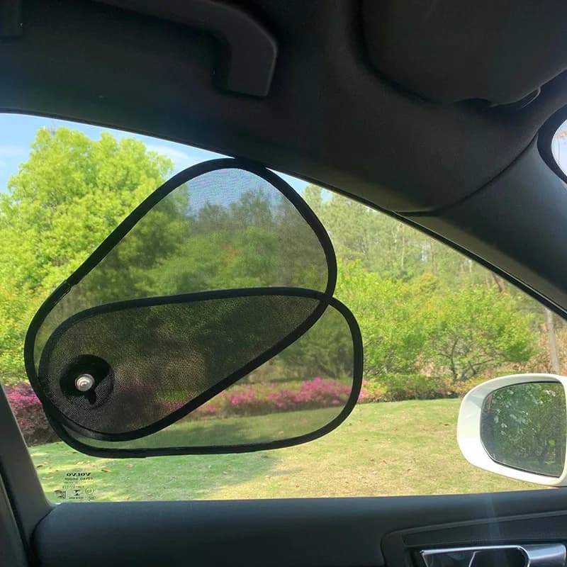 2-in-1 Car Side Shade,Telescopic Design, Heat Insulation Sun Blocker for All Cars,without Blocking Vision,,for Travel/Car Use