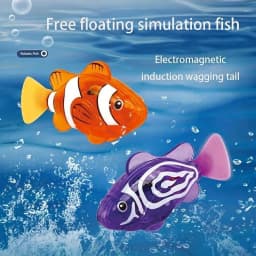 Light-Sensing Robotic Pet Clownfish – Realistic Electric Swimming Fish, Aquarium Decoration, Cat-Teasing Robotic Fish, Artificia