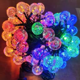 22M Solar String Lights Outdoor Led Crystal Globe Lights Waterproof Solar Festoon Fairy Light for Garden Christmas Outdoor Decor