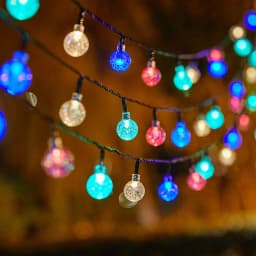 22M Solar String Lights Outdoor Led Crystal Globe Lights Waterproof Solar Festoon Fairy Light for Garden Christmas Outdoor Decor