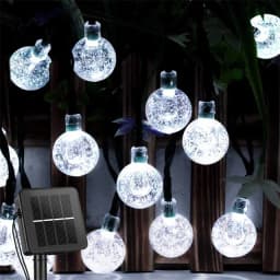 22M Solar String Lights Outdoor Led Crystal Globe Lights Waterproof Solar Festoon Fairy Light for Garden Christmas Outdoor Decor