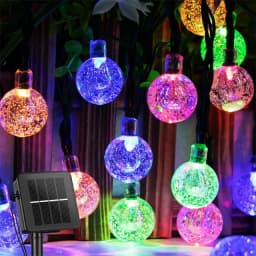 22M Solar String Lights Outdoor Led Crystal Globe Lights Waterproof Solar Festoon Fairy Light for Garden Christmas Outdoor Decor