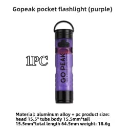 GOPEAK 5050 LED Small Light Key Clip Cap with 7 Colors Outdoor Emergency Pocket Flashlight Long Endurance for Disaster Relief