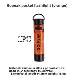 GOPEAK 5050 LED Small Light Key Clip Cap with 7 Colors Outdoor Emergency Pocket Flashlight Long Endurance for Disaster Relief