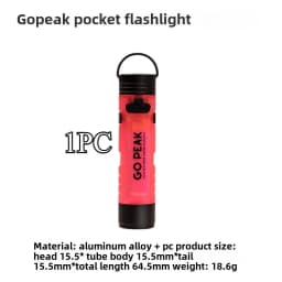 GOPEAK 5050 LED Small Light Key Clip Cap with 7 Colors Outdoor Emergency Pocket Flashlight Long Endurance for Disaster Relief