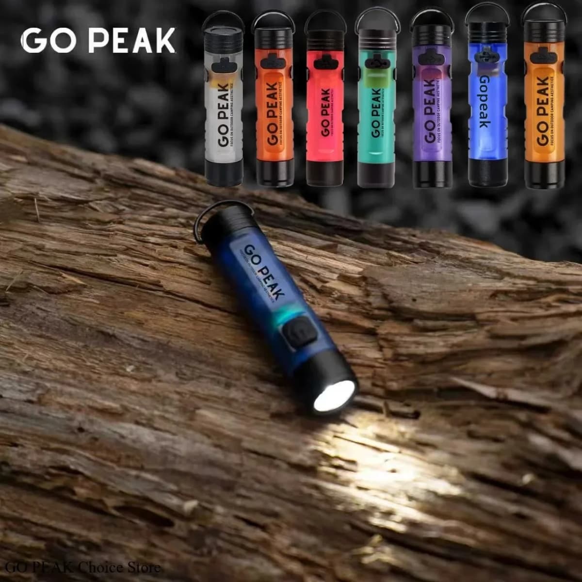 GOPEAK 5050 LED Small Light Key Clip Cap with 7 Colors Outdoor Emergency Pocket Flashlight Long Endurance for Disaster Relief
