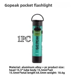 GOPEAK 5050 LED Small Light Key Clip Cap with 7 Colors Outdoor Emergency Pocket Flashlight Long Endurance for Disaster Relief