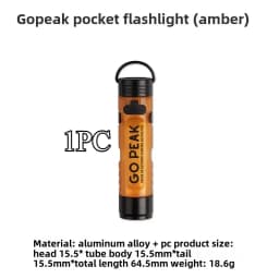 GOPEAK 5050 LED Small Light Key Clip Cap with 7 Colors Outdoor Emergency Pocket Flashlight Long Endurance for Disaster Relief