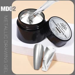 BORN PRETTY 5ML Gold Metallic Gel Polish Sliver Mirror Effect French Design Line Flower Drawing Gel UV Soak Off Varnish Manicure