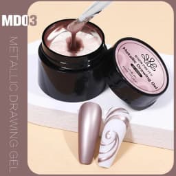 BORN PRETTY 5ML Gold Metallic Gel Polish Sliver Mirror Effect French Design Line Flower Drawing Gel UV Soak Off Varnish Manicure