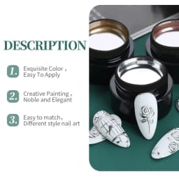 BORN PRETTY 5ML Gold Metallic Gel Polish Sliver Mirror Effect French Design Line Flower Drawing Gel UV Soak Off Varnish Manicure