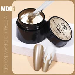 BORN PRETTY 5ML Gold Metallic Gel Polish Sliver Mirror Effect French Design Line Flower Drawing Gel UV Soak Off Varnish Manicure