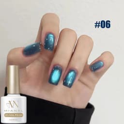 MIANEL 1pc Blue Cat Eye Nail Gel Polish Semi Permanent Nail Art Soaking UV LED Nail Salon DIY Nail Salon Gel
