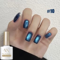 MIANEL 1pc Blue Cat Eye Nail Gel Polish Semi Permanent Nail Art Soaking UV LED Nail Salon DIY Nail Salon Gel