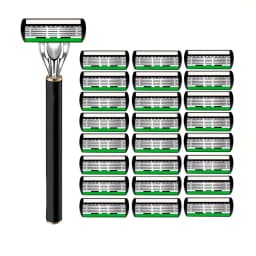 High Quality Man Safety Razor Blade 6 Layer German Stainless Steel Shaving Cartridges Compatible Mach Shaver