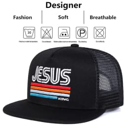 Unisex JESUS Letter Embroidery Hip-hop Net Hats Spring Summer Outdoor Adjustable Casual Baseball Caps Sunscreen Hat Sports Cap
