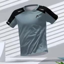 Men's T-shirts Outdoor Sports Running Tees Workout Quick-drying Breathable Round Neck Short Sleeve Casual Fashion Loose Tops