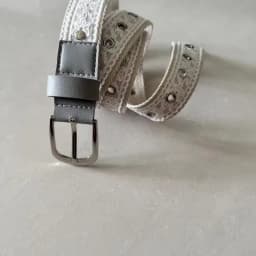 Vintage Lace Canvas Belt for Women Fashionable Metal Buckle Decorative Waistband Retro Jean Accessory Korean Trendy Design 110cm