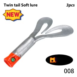 Hunthouse 175mm 36.7g Twin Tail Trailer Silicone Soft Fishing Lure 2pcs/lot Spinning Souple Leurre For Barsch Zander Pike Fish