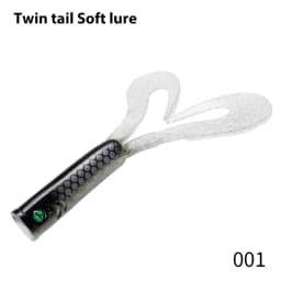 Hunthouse 175mm 36.7g Twin Tail Trailer Silicone Soft Fishing Lure 2pcs/lot Spinning Souple Leurre For Barsch Zander Pike Fish
