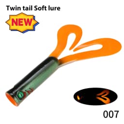 Hunthouse 175mm 36.7g Twin Tail Trailer Silicone Soft Fishing Lure 2pcs/lot Spinning Souple Leurre For Barsch Zander Pike Fish