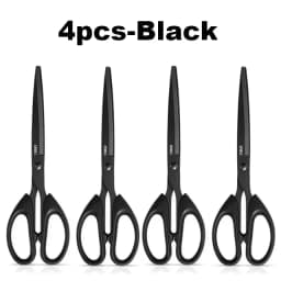 Deli Black Blade Scissors Stationery 180mm 7 Inch Stainless Steel Anti-Rust Sharp Office Home School Craft Cutting Tool