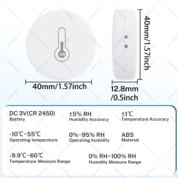 Zigbee Temperature Humidity Sensor Standard Zigbee 3.0 Hub Required Work with Home Assistant Yandex Alexa ZHA Zigbee2MQTT