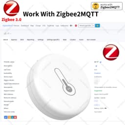 Zigbee Temperature Humidity Sensor Standard Zigbee 3.0 Hub Required Work with Home Assistant Yandex Alexa ZHA Zigbee2MQTT