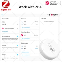 Zigbee Temperature Humidity Sensor Standard Zigbee 3.0 Hub Required Work with Home Assistant Yandex Alexa ZHA Zigbee2MQTT