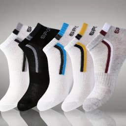 30Pairs Men's Color-block Mesh Breathable Ankle Socks Absorb Sweat Casual Sports Short Socks for Men