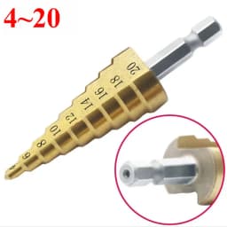 3-13/35mm 4-12/20/32mm Titanium Plated Hex Handle Step Drill Multi Functional Pagoda Drill Irregular Drill Bit Drilling Tool