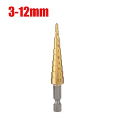 3-13/35mm 4-12/20/32mm Titanium Plated Hex Handle Step Drill Multi Functional Pagoda Drill Irregular Drill Bit Drilling Tool