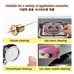 iLMH Car Windscreen Jet Nozzle Washer Tool Stainless Steel Wiper Nozzle Cleaning Kit For 3D Printer Jet, Gas Stoves, Shower Head