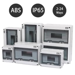IP65 Waterproof Distribution Box 2/3/5/8/12/15/18/24WAY ABS Plastic Electrical Enclosure HT Series Junction Box
