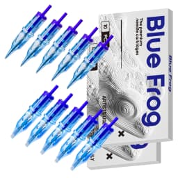 Blue Frog 10PCS Cartridge Tattoo Needles RL RS RM M1 HRL Disposable Sterilized Safety Tattoo Needle For Art Tattoo Equipment