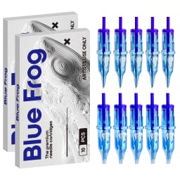 Blue Frog 10PCS Cartridge Tattoo Needles RL RS RM M1 HRL Disposable Sterilized Safety Tattoo Needle For Art Tattoo Equipment