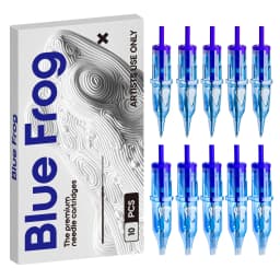 Blue Frog 10PCS Cartridge Tattoo Needles RL RS RM M1 HRL Disposable Sterilized Safety Tattoo Needle For Art Tattoo Equipment