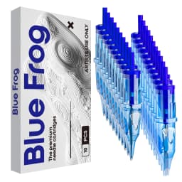 Blue Frog 10PCS Cartridge Tattoo Needles RL RS RM M1 HRL Disposable Sterilized Safety Tattoo Needle For Art Tattoo Equipment