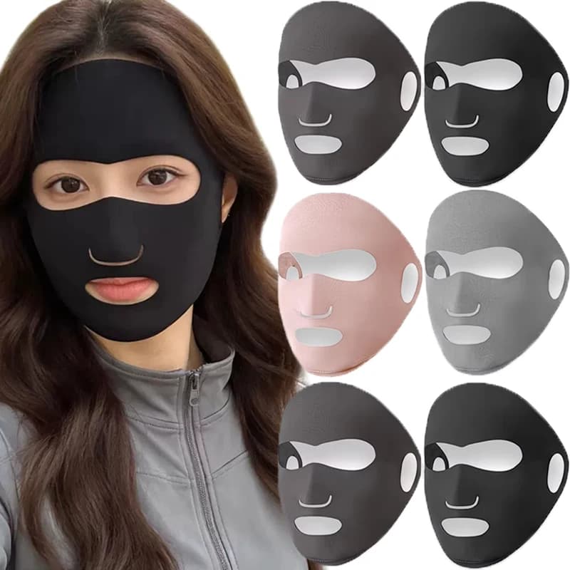 Light and Full Facial Sunscreen Mask in Spring and Summer Outdoor Ear-mounted Running Nylon Open Breathable Nose Cycling Masks