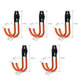 Heavy Duty Metal Hook Garage Organizer Wall Mount Bicycle Hanger Hooks Wall Mount Anti-slip Ladders Storage Hook Garden Tool