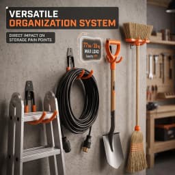 Heavy Duty Metal Hook Garage Organizer Wall Mount Bicycle Hanger Hooks Wall Mount Anti-slip Ladders Storage Hook Garden Tool