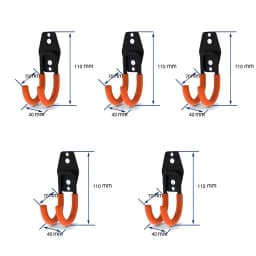 Heavy Duty Metal Hook Garage Organizer Wall Mount Bicycle Hanger Hooks Wall Mount Anti-slip Ladders Storage Hook Garden Tool