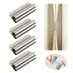 Magnetic Curtain Clips, Drill-Free Fasteners. Powerful Magnetic Hold Design. Suitable for Living Room and Bedroom Curtains