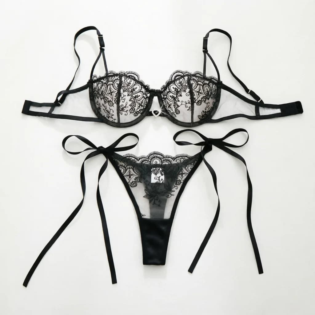 Three-Piece Bra Set, Provocative Lingerie, European Style, Pure Desire Bra, Strapless Underwear ZA825201