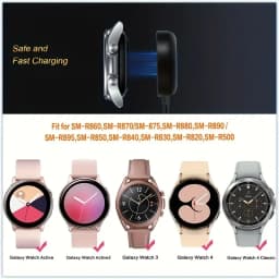 Magnetic Wireless Charger for Samsung Galaxy Watch 8/7/6Classic/5/5 Pro/4/3/Active2 USB-A/C Smart Watch Charging Cable Dock