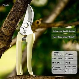 Rafford Multi-Purpose Heavy Duty Garden Shears with Soft Cushioned Grips Suitable for Bypassing Trees, Roses and Other Plants