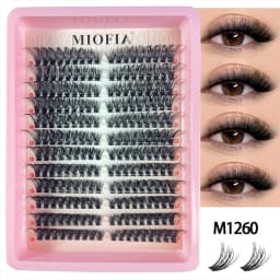 MIOFIA Eyelash Clusters 150D 100D 80D 50D Thick Lashes Mixed Length Tray Natural DIY Eyelash Extension 3D Faux Mink Lash Makeup