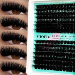 MIOFIA Eyelash Clusters 150D 100D 80D 50D Thick Lashes Mixed Length Tray Natural DIY Eyelash Extension 3D Faux Mink Lash Makeup