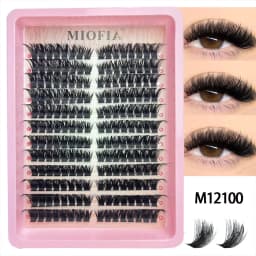 MIOFIA Eyelash Clusters 150D 100D 80D 50D Thick Lashes Mixed Length Tray Natural DIY Eyelash Extension 3D Faux Mink Lash Makeup
