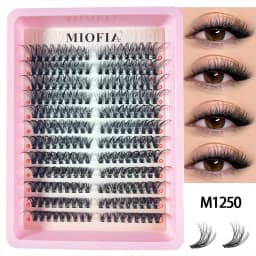 MIOFIA Eyelash Clusters 150D 100D 80D 50D Thick Lashes Mixed Length Tray Natural DIY Eyelash Extension 3D Faux Mink Lash Makeup